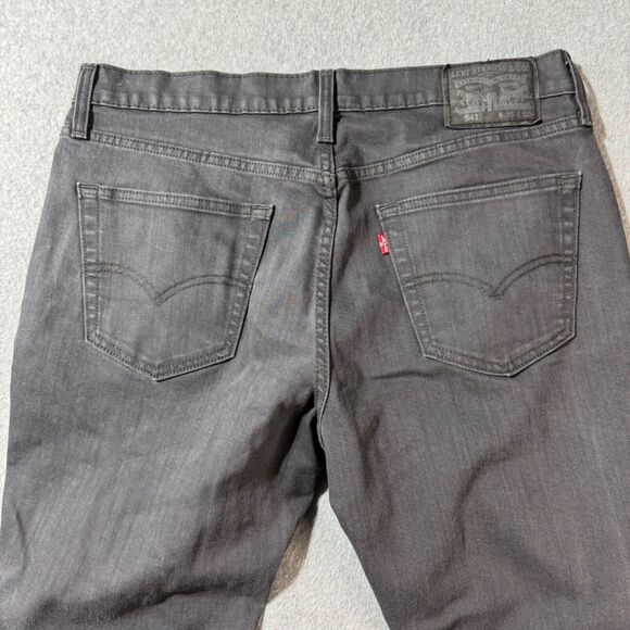 Levi's Jeans Mens 35x30 Gray 541 Athletic Tapered American Stretch Medium Denim - Picture 10 of 12